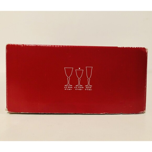 SALZBURG CRISTAL DE FLANDRE 4 VERRES A PIED  6 1/4 OZ.  MADE IN FRANCE - Picture 9 of 9